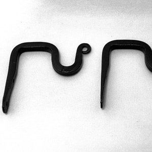Pick 3 for $20 sale - Wrought Iron Thick Forged Single Curtain Brackets (2 Pack)